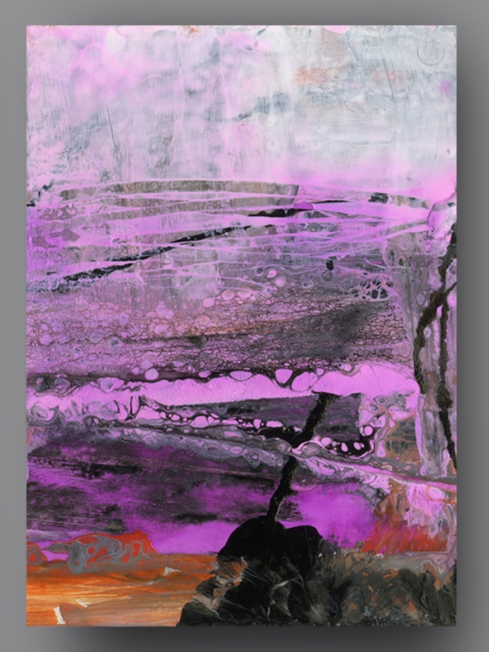 Original ACEO, Abstract art Painting - Organic Abstract 13